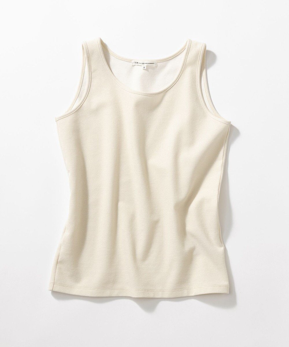 【23区/NIJYUSANKU】の【洗える】シャイニーリブ タンクトップ インテリア・キッズ・メンズ・レディースファッション・服の通販 founy(ファニー) ファッション Fashion レディースファッション Fashion for Women トップス・カットソー Cut & Sew Tops 2025年 2025 2025春夏・S/S Spring/Summer 2025 SS25 アクセサリー Fashion Accessories インナー Innerwear ストレッチ Stretch, Stretchy Fabric タンク Tank Top, Sleeveless Top トレンド Trend, Trending Now 夏 Summer 春 Spring S/S・春夏 SS, Spring/Summer, Warm Season 洗える Machine Washable アイボリー系|ID: prp329100004429963 ipo3291000000033647339