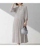 【23区/NIJYUSANKU】の【接触冷感/吸水速乾/洗える】ペインティングプリント ワンピース ベージュプリント|ID:prp329100004429972