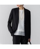 【23区/NIJYUSANKU】の【洗える】リネンレーヨンストレッチ テーラード ジャケット ブラック系|ID: prp329100004429978 ipo3291000000032759759