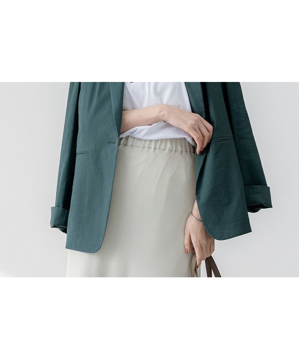 【23区/NIJYUSANKU】の【洗える】リネンレーヨンストレッチ テーラード ジャケット インテリア・キッズ・メンズ・レディースファッション・服の通販 founy(ファニー) 　ファッション　Fashion　レディースファッション　Fashion for Women　アウター　Coat / Outerwear Collection　レディースジャケット・軽アウター　Jackets　テーラードジャケット / 通勤・きれいめスタイル　Tailored Jackets & Blazers　春　Spring　洗える　Machine Washable　サロペット　Overalls, Salopette　ジャケット　Jacket, Outerwear　ストレッチ　Stretch, Stretchy Fabric　スリット　Slit, Slit Detail　セットアップ　Set-Up, Coordinated Outfit　テーラード　Tailored, Tailored Fit　リネン　Linen, Linen Fabric　リラックス　Relax, Relaxed Fit　ワイド　Wide, Wide Fit　S/S・春夏　SS, Spring/Summer, Warm Season　おすすめ　Recommended / Our Picks　夏　Summer　2025年　2025　2025春夏・S/S　Spring/Summer 2025 SS25　ダークグリーン系|ID: prp329100004429978 ipo3291000000032759761