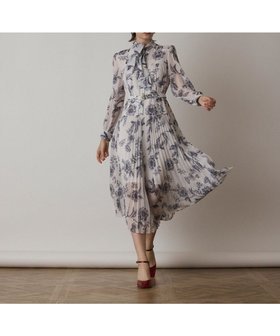 【グレース コンチネンタル/GRACE CONTINENTAL】 フラワープリントプリーツワンピース人気、トレンドファッション・服の通販 founy(ファニー) ファッション Fashion レディースファッション WOMEN ワンピース Dress NEW・新作・新着・新入荷 New Arrivals アクセサリー Accessories シフォン Chiffon ジョーゼット Georgette バランス Balance フラワー Flower プリント Print プリーツ Pleats ボウタイ Bow Tie ロング Long エレガント 上品 Elegant 夏 Summer 春 Spring S/S・春夏 Ss・Spring/Summer A/W・秋冬 Aw・Autumn/Winter・Fw・Fall-Winter |ID:prp329100004429984