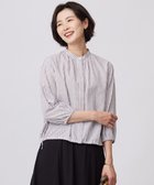 【ジェイ プレス/J.PRESS】の【洗える】麻STRIPE バンドカラー ブラウス 人気、トレンドファッション・服の通販 founy(ファニー) ファッション Fashion レディースファッション WOMEN トップス・カットソー Tops/Tshirt シャツ/ブラウス Shirts/Blouses 春 Spring 洗える Washable ギャザー Gather ショート Short ストライプ Stripe ストレート Straight タンブラー Tumbler トレンド Trend ブラウジング Browsing ブルゾン Blouson S/S・春夏 Ss・Spring/Summer NEW・新作・新着・新入荷 New Arrivals 夏 Summer thumbnail ブラウンストライプ系|ID: prp329100004429991 ipo3291000000030937619