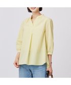 【ジェイ プレス/J.PRESS】の【洗える】リネンminiチェック バンドカラー プルオーバー ブラウス ピスタチオ系|ID: prp329100004429996 ipo3291000000034295965