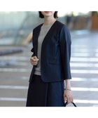 【ジェイ プレス/J.PRESS】の【セットアップ対応・洗える・UVケア・吸水速乾】OXIJEWELストレッチ ノーカラー ジャケット ネイビー系|ID: prp329100004430006 ipo3291000000034295985