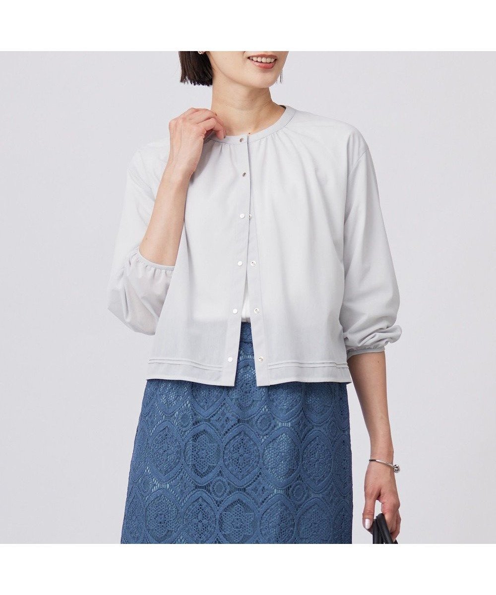 【ジェイ プレス/J.PRESS】の【洗える】シアー カーディガン インテリア・キッズ・メンズ・レディースファッション・服の通販 founy(ファニー) 　ファッション　Fashion　レディースファッション　Fashion for Women　トップス・カットソー　Cut & Sew Tops　カーディガン・羽織り　Layered Style Cardigans　シャツ・ブラウス・オフィスカジュアル　Elegant Blouses & Button-Ups　ロングTシャツ・Tシャツ　Longline T-Shirts & Tees　カットソー・ベーシックTシャツ　Cut-and-Sewn Tops / Stretch Tees & Basics　アクセサリー　Fashion Accessories　エレガント 上品　Elegant　カットソー　Cut and Sewn Top　カーディガン　Cardigan, Knitwear　シアー　Sheer, See-Through　シンプル　Simple, Minimal　ドット　Polka Dot, Dot Pattern　夏　Summer　春　Spring　S/S・春夏　SS, Spring/Summer, Warm Season　洗える　Machine Washable　羽織　Haori, Light Jacket　ライトグレー系|ID: prp329100004430011 ipo3291000000033464140