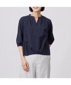 【ジェイ プレス/J.PRESS】の【洗える】コットンブレンドチェック バンドカラー カットソー ネイビー系|ID: prp329100004430013 ipo3291000000032644480