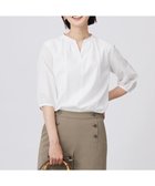【ジェイ プレス/J.PRESS】の【洗える】コットンブレンドチェック バンドカラー カットソー ホワイト系|ID: prp329100004430013 ipo3291000000032644482