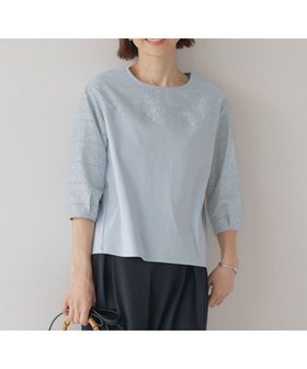 【ジェイ プレス/J.PRESS】の【洗える】スムースジャージー 刺繍 カットソー 人気、トレンドファッション・服の通販 founy(ファニー) ファッション Fashion レディースファッション Ladies' Fashion Online トップス・カットソー Tops/Tshirt シャツ/ブラウス Shirts/Blouses ロング / Tシャツ T-Shirts カットソー Cut and Sewn おすすめ Recommend カットソー Cut And Sew コンパクト Compact シルケット Mercerization ジャージー Jersey バランス Balance ボーダー Border モチーフ Motif ヨーク Yoke エレガント 上品 Elegant 夏 Summer 春 Spring S/S・春夏 Ss・Spring/Summer 洗える Washable |ID:prp329100004430017