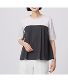 【ジェイ プレス/J.PRESS】の【洗える】ドッキングジャージー ビスチェライク プルオーバー グレージュ×スレート系|ID: prp329100004430020 ipo3291000000032650283
