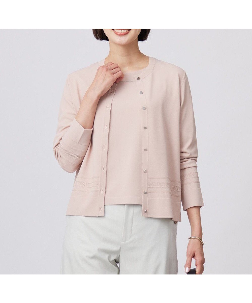 【ジェイ プレス/J.PRESS】の【洗える】RAYON ELITE STRETCH クルーネック カーディガン インテリア・キッズ・メンズ・レディースファッション・服の通販 founy(ファニー) 　ファッション　Fashion　レディースファッション　WOMEN　トップス・カットソー　Tops/Tshirt　カーディガン　Cardigans　エレガント 上品　Elegant　カーディガン　Cardigan　ベーシック　Basic　夏　Summer　春　Spring　S/S・春夏　Ss・Spring/Summer　洗える　Washable　ピンク系|ID: prp329100004430036 ipo3291000000031792278