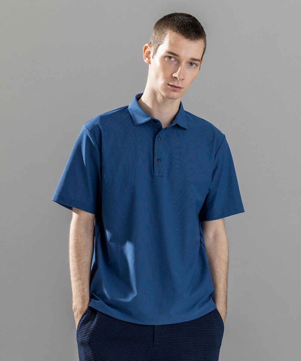 【ジョゼフ オム/JOSEPH HOMME / MEN】の新色追加 新素材【洗える/抜群の通気性/360度ストレッチ/吸湿性】エアトールストレッチ ポロシャツ インテリア・キッズ・メンズ・レディースファッション・服の通販 founy(ファニー) 　ファッション　Fashion　メンズファッション　Fashion for Men　トップス・カットソー　Cut & Sew Tops　メンズシャツ　Shirts　ポロシャツ / きれいめカジュアルスタイル　Polo Shirts　シンプル　Simple, Minimal　ストレッチ　Stretch, Stretchy Fabric　スリット　Slit, Slit Detail　フロント　Front, Front Design　ポケット　Pocket, Pocket Detail　ポロシャツ　Polo Shirt, Collared Tee　メッシュ　Mesh, Net Fabric　半袖　Short Sleeve, Half Sleeve　夏　Summer　春　Spring　S/S・春夏　SS, Spring/Summer, Warm Season　洗える　Machine Washable　【新色】ブルー系|ID: prp329100004430305 ipo3291000000032458394