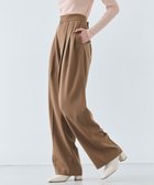 【ベイジ,/BEIGE,】の【洗える・BAILA 4月号掲載】STEVIA / ウール混タックワイドパンツ Brown|ID: prp329100004430324 ipo3291000000030939994