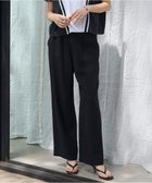 【アイシービー/iCB】の【人気のため新色追加・接触冷感・洗える】 ワッシャーツイル ワイドストレートパンツ ブラック系|ID: prp329100004430347 ipo3291000000032297507