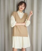 【フェルゥ/Feroux】の【セットアイテム】2WAYリボンタイ ワンピース × ニット ベスト 人気、トレンドファッション・服の通販 founy(ファニー) ファッション Fashion レディースファッション WOMEN アウター Coat Outerwear ベスト Vest リボン Ribbon A/W・秋冬 Aw・Autumn/Winter・Fw・Fall-Winter thumbnail ベージュ系|ID: prp329100004430484 ipo3291000000030941615