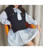 【フェルゥ/Feroux】の【セットアイテム】2WAYリボンタイ ワンピース × ニット ベスト 人気、トレンドファッション・服の通販 founy(ファニー) ファッション Fashion レディースファッション WOMEN アウター Coat Outerwear ベスト Vest リボン Ribbon A/W・秋冬 Aw・Autumn/Winter・Fw・Fall-Winter thumbnail スカイブルー系|ID: prp329100004430484 ipo3291000000030941616