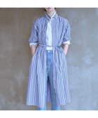 【ジェイ プレス/J.PRESS】の【洗える・接触冷感・UVケア】エステネージュ シャツ ワンピース ネイビーストライプ系|ID: prp329100004430781 ipo3291000000032657056
