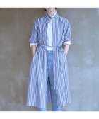 【ジェイ プレス/J.PRESS】の【洗える・接触冷感・UVケア】エステネージュ シャツ ワンピース ネイビーストライプ系|ID: prp329100004430781 ipo3291000000033429658
