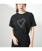 【エニィ スィス/any SiS】の【洗える】アソートロゴ Tシャツ ハートブラック|ID: prp329100004430870 ipo3291000000034295901