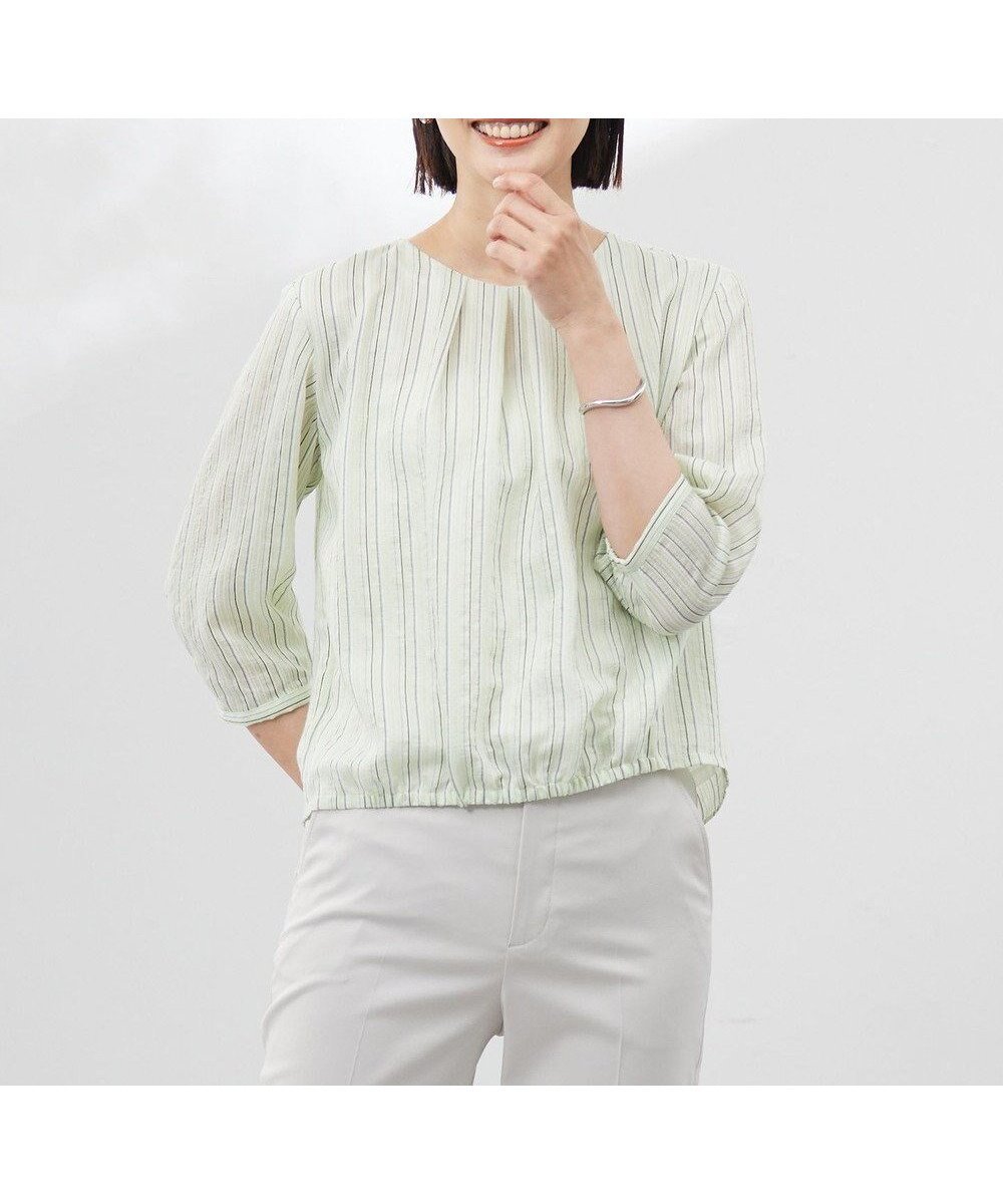【ジェイ プレス/J.PRESS】の【洗える】ランダムストライプ シアー プルオーバー カットソー インテリア・キッズ・メンズ・レディースファッション・服の通販 founy(ファニー) ファッション Fashion レディースファッション Fashion for Women トップス・カットソー Cut & Sew Tops シャツ・ブラウス・オフィスカジュアル Elegant Blouses & Button-Ups ロングTシャツ・Tシャツ Longline T-Shirts & Tees カジュアルプルオーバー・ニットトップス Pullovers & Knit Tops / Casual Pullovers カットソー・ベーシックTシャツ Cut-and-Sewn Tops / Stretch Tees & Basics インナー Innerwear 春 Spring 洗える Machine Washable カットソー Cut and Sewn Top シアー Sheer, See-Through シンプル Simple, Minimal ストライプ Stripe, Striped Pattern テクスチャー Texture, Textured Fabric ドレープ Drape, Draping Fabric ランダム Random, Irregular S/S・春夏 SS, Spring/Summer, Warm Season 夏 Summer エレガント 上品 Elegant ライムストライプ系|ID: prp329100004430875 ipo3291000000034244340