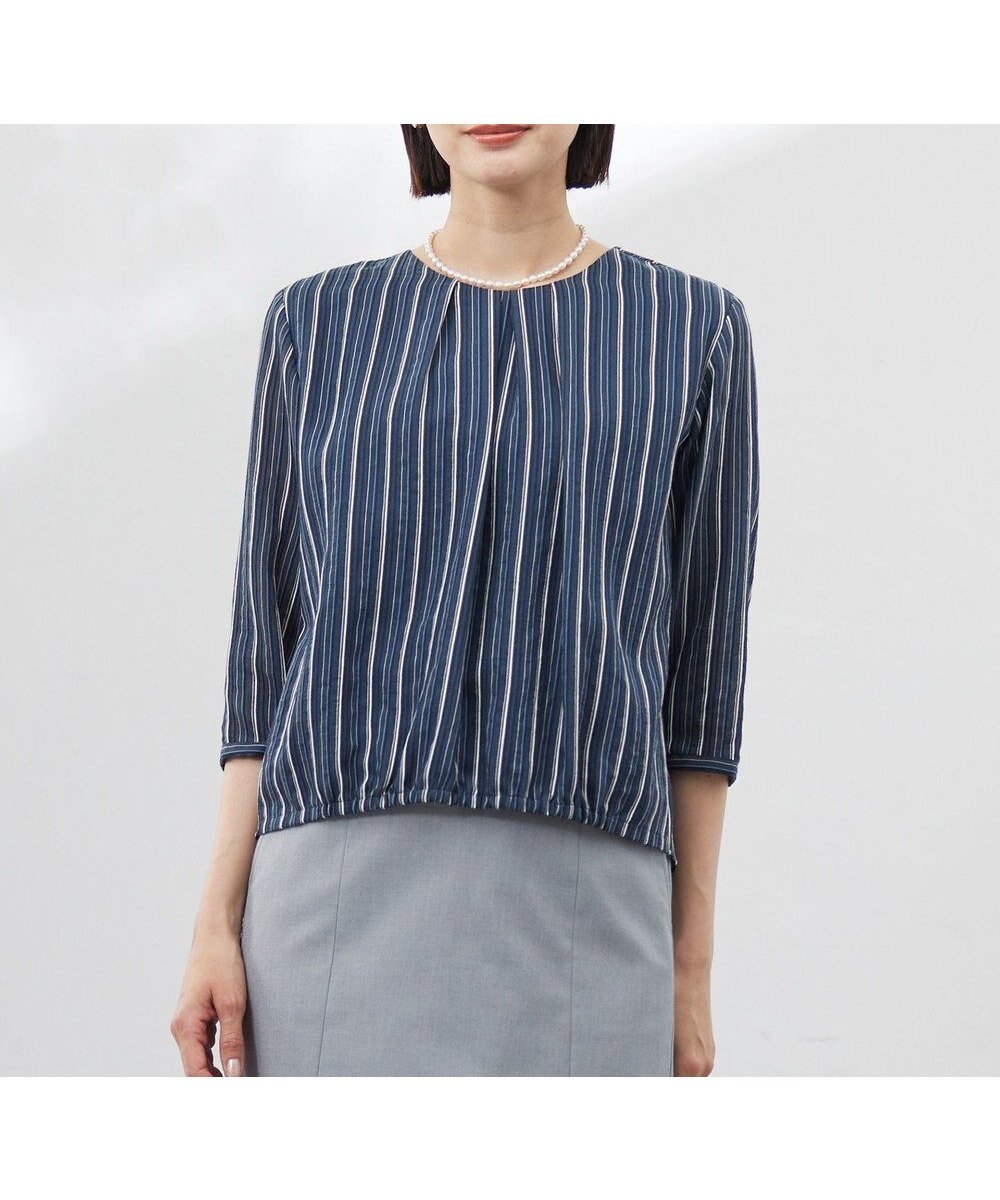 【ジェイ プレス/J.PRESS】の【洗える】ランダムストライプ シアー プルオーバー カットソー インテリア・キッズ・メンズ・レディースファッション・服の通販 founy(ファニー) ファッション Fashion レディースファッション Fashion for Women トップス・カットソー Cut & Sew Tops シャツ・ブラウス・オフィスカジュアル Elegant Blouses & Button-Ups ロングTシャツ・Tシャツ Longline T-Shirts & Tees カジュアルプルオーバー・ニットトップス Pullovers & Knit Tops / Casual Pullovers カットソー・ベーシックTシャツ Cut-and-Sewn Tops / Stretch Tees & Basics インナー Innerwear 春 Spring 洗える Machine Washable カットソー Cut and Sewn Top シアー Sheer, See-Through シンプル Simple, Minimal ストライプ Stripe, Striped Pattern テクスチャー Texture, Textured Fabric ドレープ Drape, Draping Fabric ランダム Random, Irregular S/S・春夏 SS, Spring/Summer, Warm Season 夏 Summer エレガント 上品 Elegant ネイビーストライプ系|ID: prp329100004430875 ipo3291000000034244342
