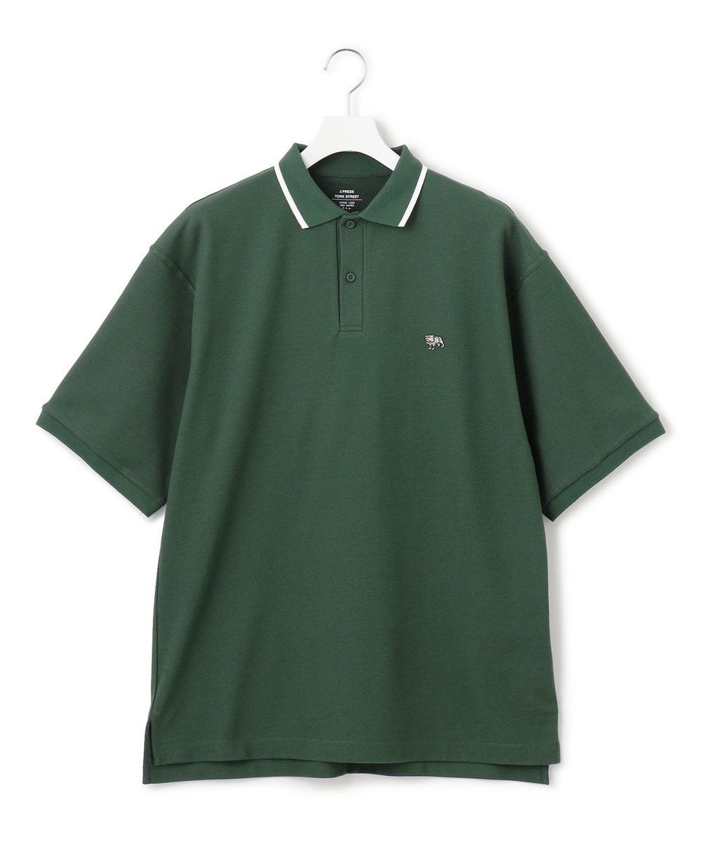 【ジェイプレスヨークストリート/J.PRESS YORK STREET】の【UNISEX】ブルドック ワンポイント ポロシャツ インテリア・キッズ・メンズ・レディースファッション・服の通販 founy(ファニー) 　ファッション　Fashion　レディースファッション　Ladies' Fashion Online　トップス・カットソー　Tops/Tshirt　シャツ/ブラウス　Shirts/Blouses　ポロシャツ　Polo Shirts　ユニセックス　Unisex　ポロシャツ　Polo Shirt　ワンポイント　One Point　夏　Summer　定番　Standard　春　Spring　S/S・春夏　Ss・Spring/Summer　鹿の子　Pique　ダークグリーン系|ID: prp329100004431696 ipo3291000000032440866