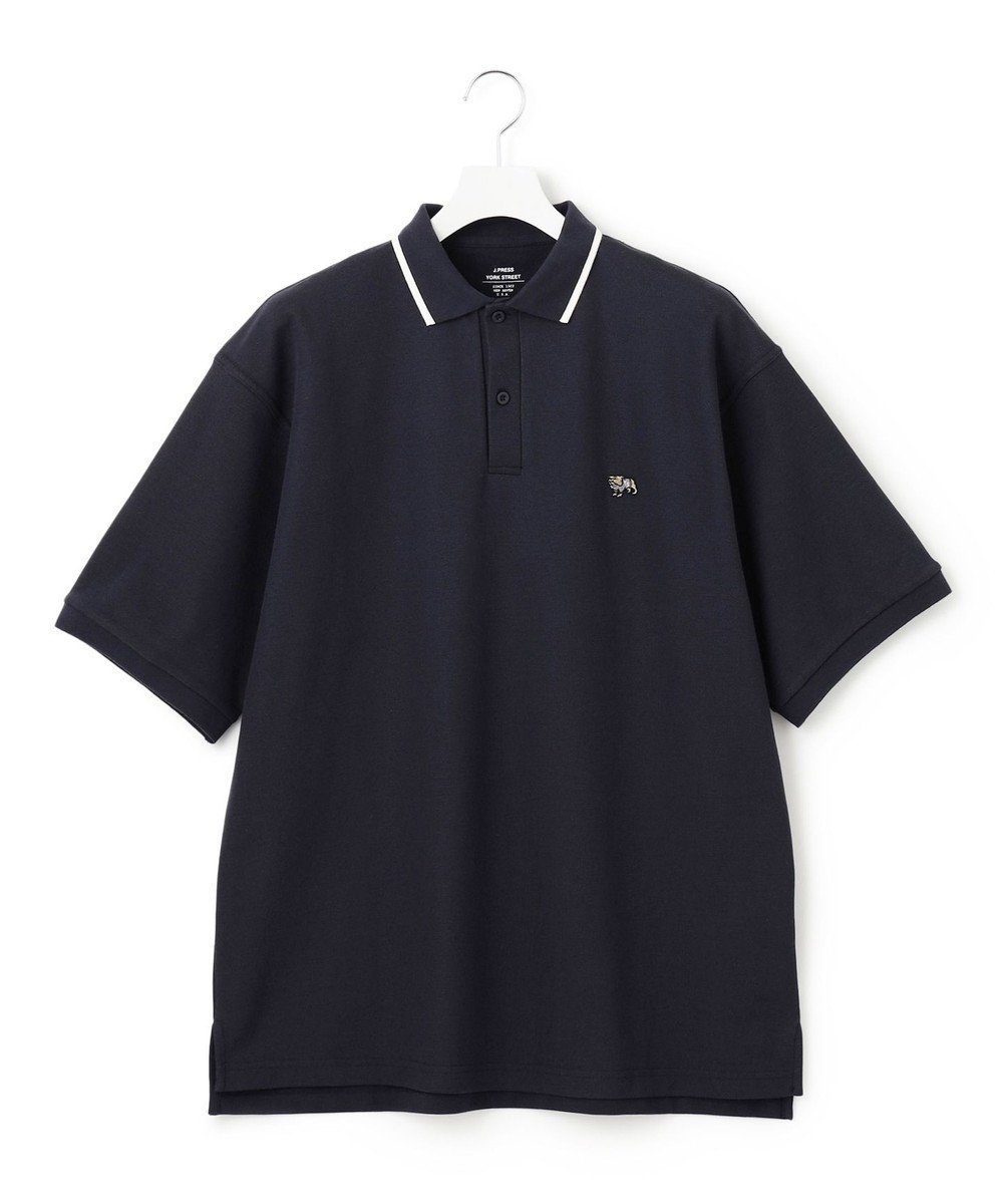 【ジェイプレスヨークストリート/J.PRESS YORK STREET】の【UNISEX】ブルドック ワンポイント ポロシャツ インテリア・キッズ・メンズ・レディースファッション・服の通販 founy(ファニー) 　ファッション　Fashion　レディースファッション　Ladies' Fashion Online　トップス・カットソー　Tops/Tshirt　シャツ/ブラウス　Shirts/Blouses　ポロシャツ　Polo Shirts　ユニセックス　Unisex　ポロシャツ　Polo Shirt　ワンポイント　One Point　夏　Summer　定番　Standard　春　Spring　S/S・春夏　Ss・Spring/Summer　鹿の子　Pique　ネイビー系|ID: prp329100004431696 ipo3291000000032440867