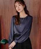 【ティアクラッセ/Tiaclasse】の【洗える】ボリュームスリーブブラウス パープルグレー|ID: prp329100004431836 ipo3291000000033604651