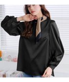 【ティアクラッセ/Tiaclasse】の【洗える】ボリュームスリーブブラウス ブラック|ID: prp329100004431836 ipo3291000000033604652