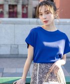 【エニィ スィス/any SiS】の【接触冷感・UVカット・洗える】ビューティクール フレンチ ニットT ブルー|ID: prp329100004431859 ipo3291000000033566302