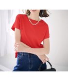 【エニィ スィス/any SiS】の【接触冷感・UVカット・洗える】ビューティクール フレンチ ニットT レッド|ID: prp329100004431859 ipo3291000000033566306