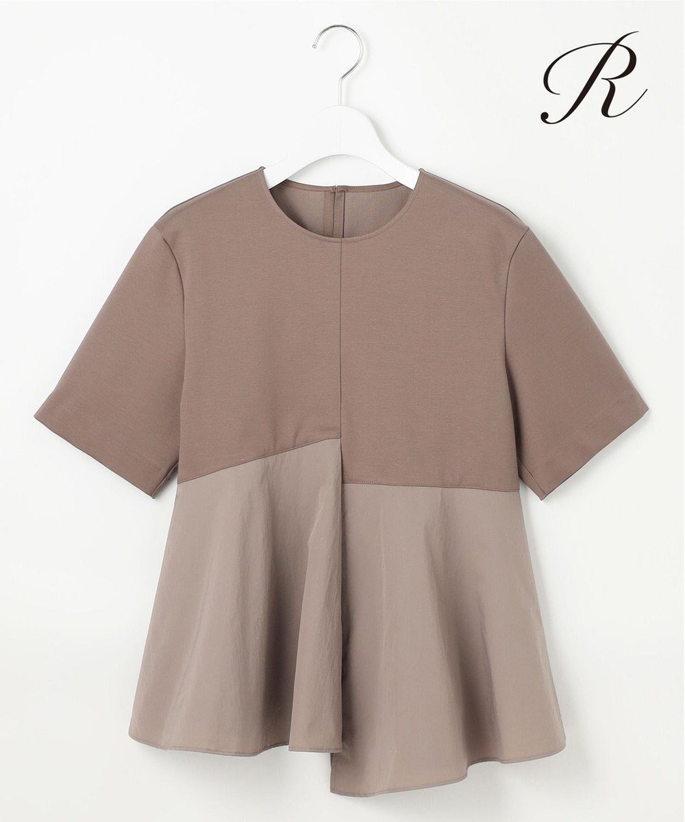 【23区/NIJYUSANKU】の【R(アール)】ハイゲージポンチジャージー カットソー 人気、トレンドファッション・服の通販 founy(ファニー) 　ファッション　Fashion　レディースファッション　WOMEN　トップス・カットソー　Tops/Tshirt　シャツ/ブラウス　Shirts/Blouses　ロング / Tシャツ　T-Shirts　カットソー　Cut and Sewn　春　Spring　カットソー　Cut And Sew　シンプル　Simple　ストレッチ　Stretch　タフタ　Taffeta　人気　Popularity　フレア　Flare　ペプラム　Peplum　半袖　Short Sleeve　ランダム　Random　S/S・春夏　Ss・Spring/Summer　夏　Summer　エレガント 上品　Elegant　2025年　2025　2025春夏・S/S　Ss,Spring/Summer,2025　 other-1|ID: prp329100004431919 ipo3291000000032050690