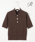【23区/NIJYUSANKU】の【R(アール)】シルクコットン ポロカラー リブニット ダークブラウン系|ID: prp329100004431922 ipo3291000000031916136