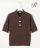 【23区/NIJYUSANKU】の【R(アール)】シルクコットン ポロカラー リブニット ダークブラウン系|ID: prp329100004431922 ipo3291000000032453046