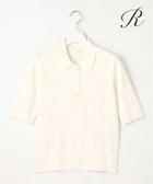 【23区/NIJYUSANKU】の【R(アール)】シルクコットン ポロカラー リブニット ホワイト系|ID: prp329100004431922 ipo3291000000032453047