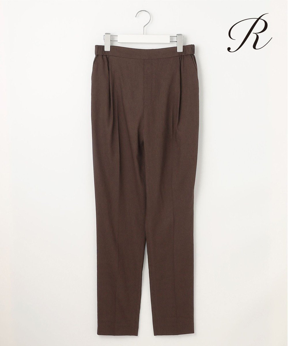 【23区/NIJYUSANKU】の【R(アール)】NALYA リネンストレッチ パンツ インテリア・キッズ・メンズ・レディースファッション・服の通販 founy(ファニー) 　ファッション　Fashion　レディースファッション　Fashion for Women　パンツ　Pants & Trousers　イタリア　Italy　春　Spring　くるぶし　Ankle-Length　コンパクト　Compact, Small Size　ストレッチ　Stretch, Stretchy Fabric　人気　Popular, Best Seller　リネン　Linen, Linen Fabric　S/S・春夏　SS, Spring/Summer, Warm Season　再入荷　Restock / Back in Stock　夏　Summer　2025年　2025　2025春夏・S/S　Spring/Summer 2025 SS25　ダークブラウン系|ID: prp329100004431944 ipo3291000000032640279