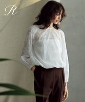 【23区/NIJYUSANKU】の【R(アール)】エンブロイダリーオーガンザ ブラウス 人気、トレンドファッション・服の通販 founy(ファニー) ファッション Fashion レディースファッション WOMEN トップス・カットソー Tops/Tshirt シャツ/ブラウス Shirts/Blouses オーガンジー Organdy 春 Spring ギャザー Gather シアー Sheer シンプル Simple 人気 Popularity ブラウジング Browsing 別注 Special Order S/S・春夏 Ss・Spring/Summer NEW・新作・新着・新入荷 New Arrivals 夏 Summer 2025年 2025 2025春夏・S/S Ss,Spring/Summer,2025 |ID:prp329100004431948