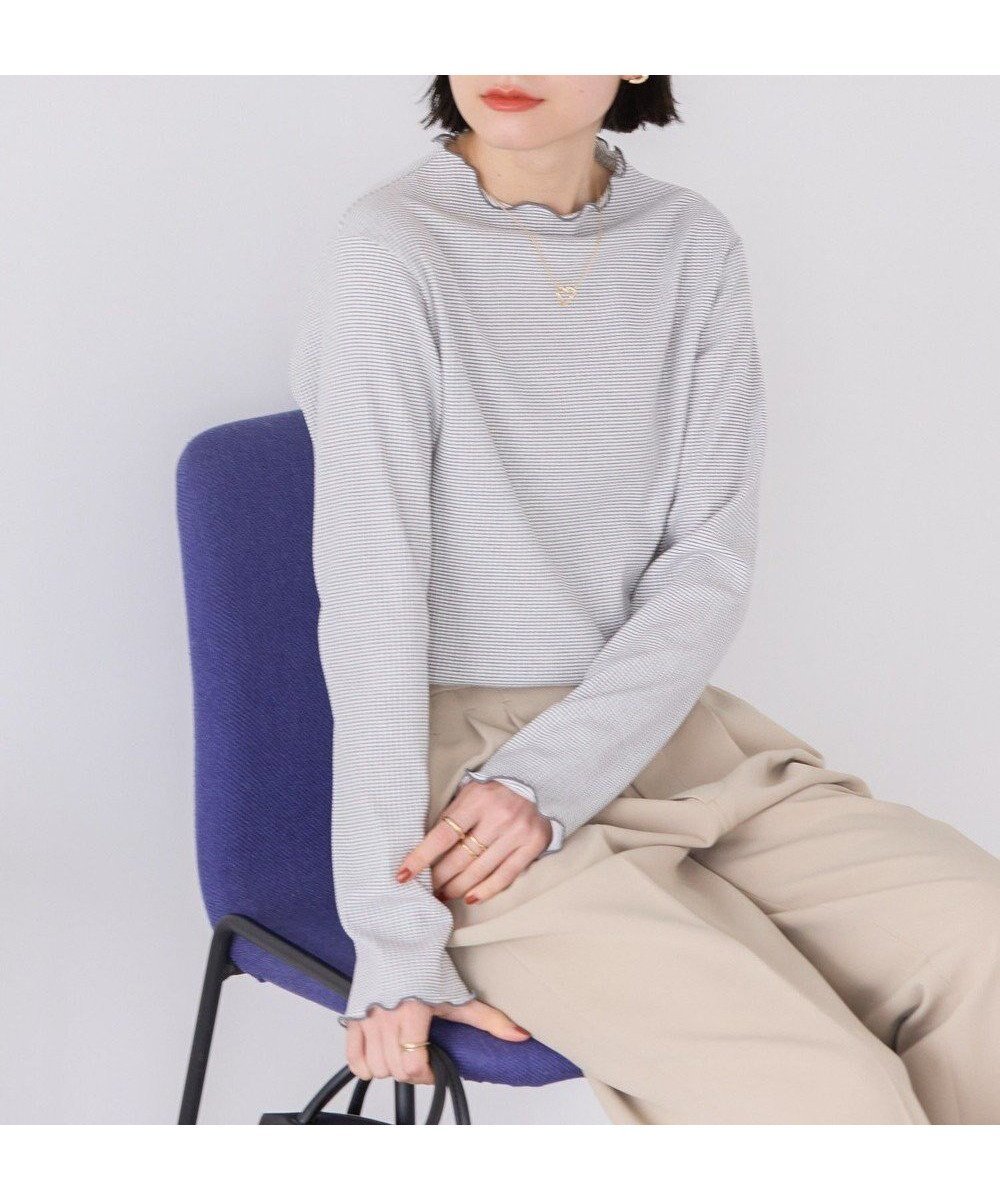 【アメリカンホリック/AMERICAN HOLIC】の針抜きテレコカットプルオーバー インテリア・キッズ・メンズ・レディースファッション・服の通販 founy(ファニー) 　ファッション　Fashion　レディースファッション　Ladies' Fashion Online　トップス・カットソー　Tops/Tshirt　シャツ/ブラウス　Shirts/Blouses　ロング / Tシャツ　T-Shirts　プルオーバー　Pullover　カットソー　Cut and Sewn　インナー　Inner　カットソー　Cut And Sew　ストレッチ　Stretch　テレコ　Tereko　フィット　Fit　ヘムライン　Hemline　ベーシック　Basic　ボーダー　Border　夏　Summer　春　Spring　S/S・春夏　Ss・Spring/Summer　Gray|ID: prp329100004432004 ipo3291000000032681053