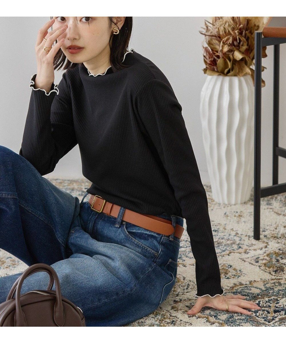 【アメリカンホリック/AMERICAN HOLIC】の針抜きテレコカットプルオーバー インテリア・キッズ・メンズ・レディースファッション・服の通販 founy(ファニー) 　ファッション　Fashion　レディースファッション　Ladies' Fashion Online　トップス・カットソー　Tops/Tshirt　シャツ/ブラウス　Shirts/Blouses　ロング / Tシャツ　T-Shirts　プルオーバー　Pullover　カットソー　Cut and Sewn　インナー　Inner　カットソー　Cut And Sew　ストレッチ　Stretch　テレコ　Tereko　フィット　Fit　ヘムライン　Hemline　ベーシック　Basic　ボーダー　Border　夏　Summer　春　Spring　S/S・春夏　Ss・Spring/Summer　Black|ID: prp329100004432004 ipo3291000000032681055