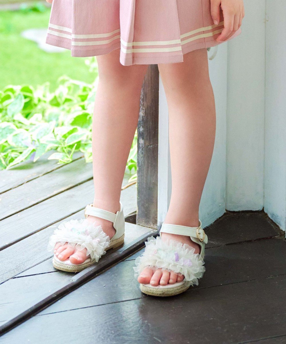【エニィ/ANY / KIDS】のチュールフリル サンダル インテリア・キッズ・メンズ・レディースファッション・服の通販 founy(ファニー) ファッション Fashion キッズファッション Fashion for Kids サンダル Sandals, Summer Shoes スマホ Smartphone, Mobile Device チュール Tulip, Tulip Motif フリル Frill, Ruffle リボン Ribbon, Bow 人気 Popular, Best Seller 再入荷 Restock / Back in Stock 夏 Summer 春 Spring S/S・春夏 SS, Spring/Summer, Warm Season エクリュ|ID: prp329100004433139 ipo3291000000034409987