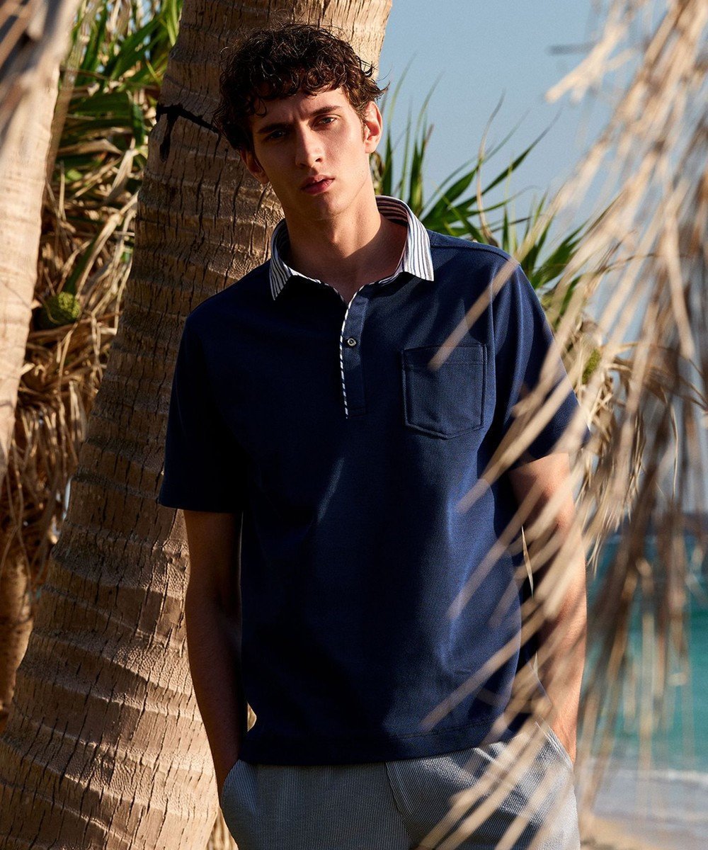 【ジョセフ アブード/JOSEPH ABBOUD / MEN】の【ギフトでも人気!オーガニックコットン使用】ダディ ポロシャツ 人気、トレンドファッション・服の通販 founy(ファニー) 　ファッション　Fashion　メンズファッション　Fashion for Men　トップス・カットソー　Cut & Sew Tops　メンズシャツ　Shirts　ポロシャツ / きれいめカジュアルスタイル　Polo Shirts　アロハ　Aloha　春　Spring　吸水　Absorbent, Quick-Dry　スキッパー　Skipper, Open Collar　人気　Popular, Best Seller　ポロシャツ　Polo Shirt, Collared Tee　半袖　Short Sleeve, Half Sleeve　リネン　Linen, Linen Fabric　リーフ　Leaf, Botanical Leaf　S/S・春夏　SS, Spring/Summer, Warm Season　おすすめ　Recommended / Our Picks　夏　Summer　ギフト プレゼント　Gift / Present　 other-1|ID: prp329100004433154 ipo3291000000033653707
