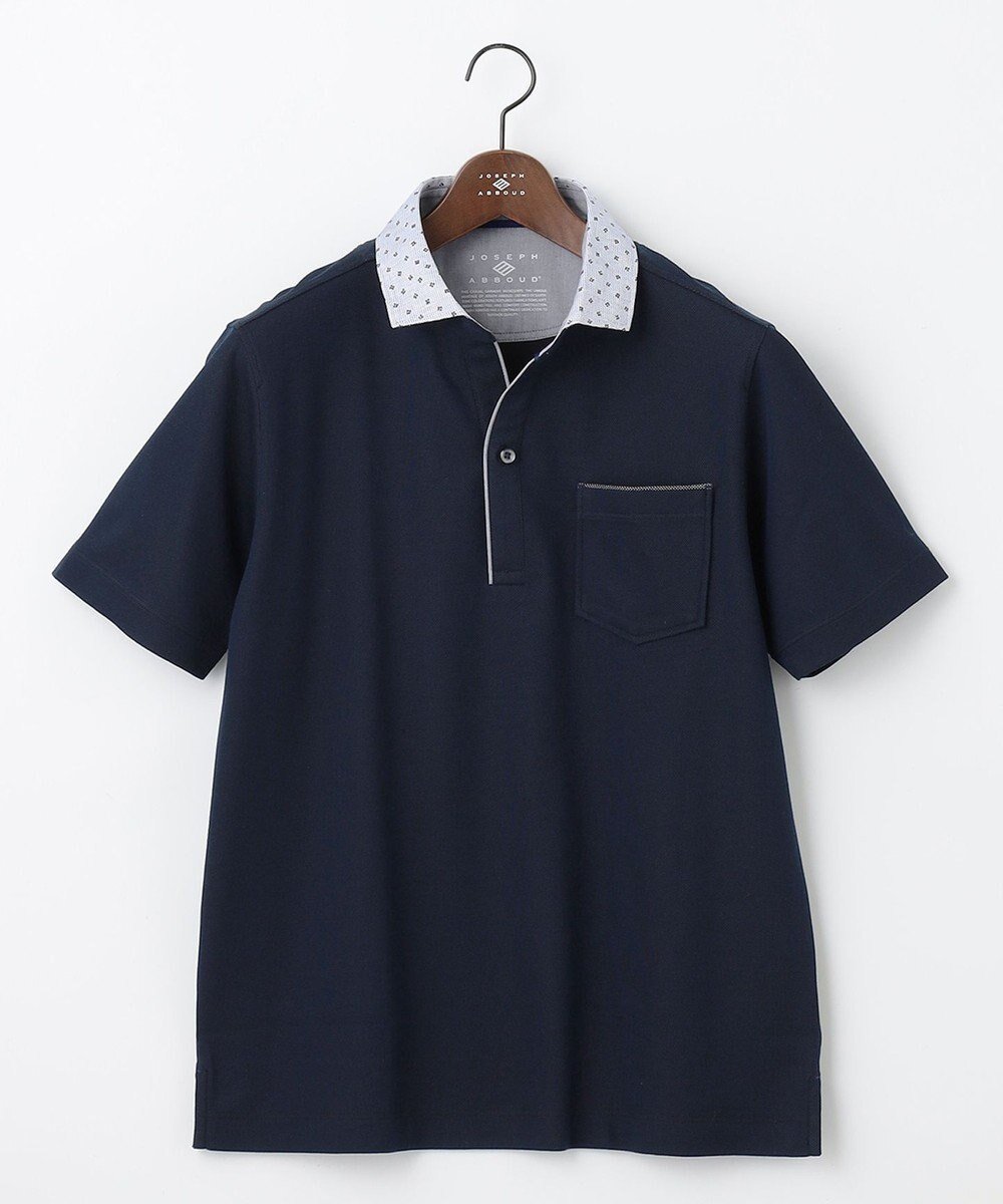 【ジョセフ アブード/JOSEPH ABBOUD / MEN】の【ギフトでも人気!オーガニックコットン使用】ダディ ポロシャツ インテリア・キッズ・メンズ・レディースファッション・服の通販 founy(ファニー) 　ファッション　Fashion　メンズファッション　Fashion for Men　トップス・カットソー　Cut & Sew Tops　メンズシャツ　Shirts　ポロシャツ / きれいめカジュアルスタイル　Polo Shirts　アロハ　Aloha　春　Spring　吸水　Absorbent, Quick-Dry　スキッパー　Skipper, Open Collar　人気　Popular, Best Seller　ポロシャツ　Polo Shirt, Collared Tee　半袖　Short Sleeve, Half Sleeve　リネン　Linen, Linen Fabric　リーフ　Leaf, Botanical Leaf　S/S・春夏　SS, Spring/Summer, Warm Season　おすすめ　Recommended / Our Picks　夏　Summer　ギフト プレゼント　Gift / Present　ネイビー系|ID: prp329100004433154 ipo3291000000033653710