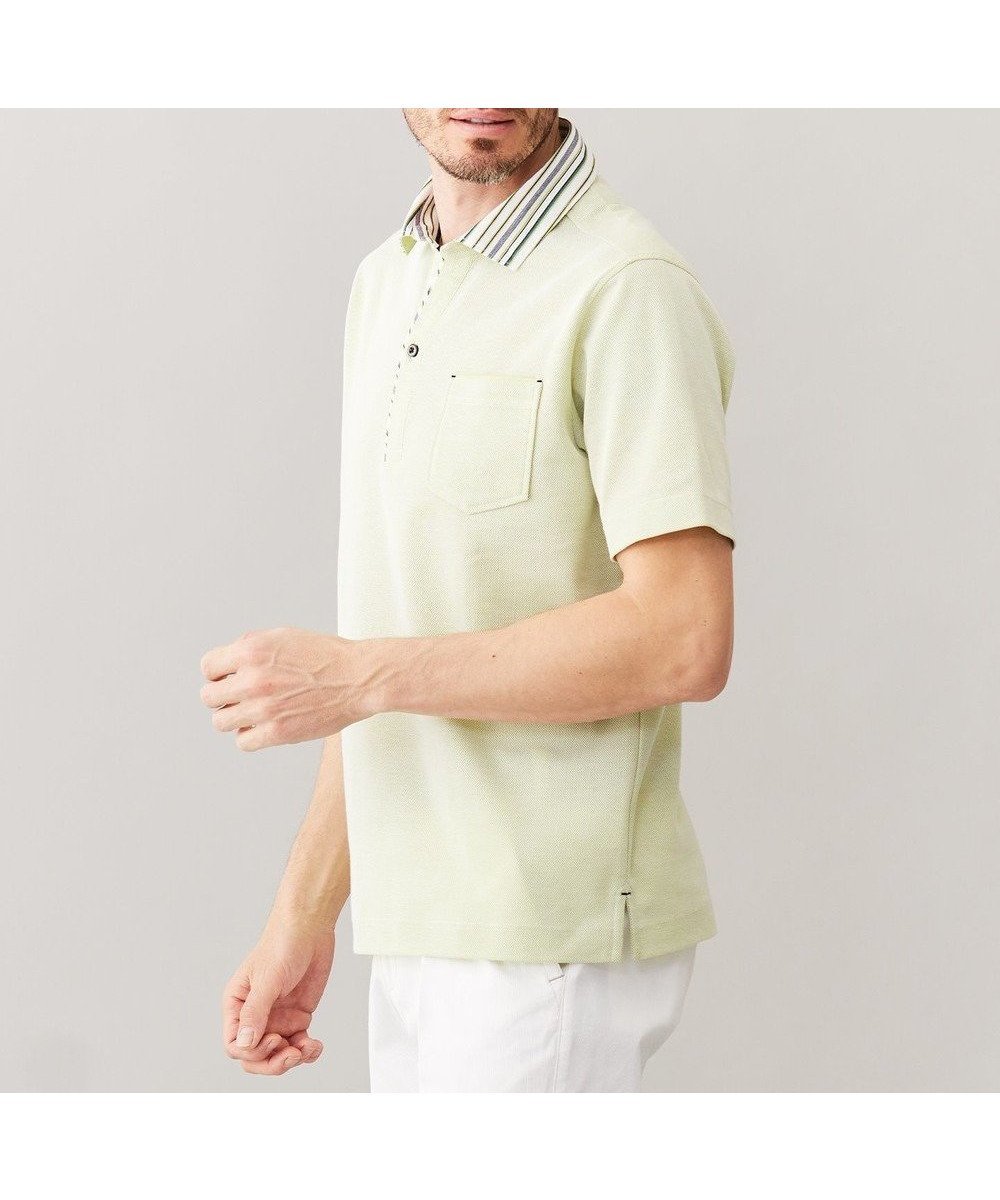 【ジョセフ アブード/JOSEPH ABBOUD / MEN】の【ギフトでも人気!オーガニックコットン使用】ダディ ポロシャツ インテリア・キッズ・メンズ・レディースファッション・服の通販 founy(ファニー) 　ファッション　Fashion　メンズファッション　Fashion for Men　トップス・カットソー　Cut & Sew Tops　メンズシャツ　Shirts　ポロシャツ / きれいめカジュアルスタイル　Polo Shirts　アロハ　Aloha　春　Spring　吸水　Absorbent, Quick-Dry　スキッパー　Skipper, Open Collar　人気　Popular, Best Seller　ポロシャツ　Polo Shirt, Collared Tee　半袖　Short Sleeve, Half Sleeve　リネン　Linen, Linen Fabric　リーフ　Leaf, Botanical Leaf　S/S・春夏　SS, Spring/Summer, Warm Season　おすすめ　Recommended / Our Picks　夏　Summer　ギフト プレゼント　Gift / Present　ライトグリーン系|ID: prp329100004433154 ipo3291000000033653711