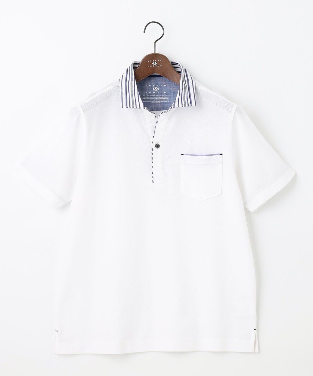 【ジョセフ アブード/JOSEPH ABBOUD / MEN】の【ギフトでも人気!オーガニックコットン使用】ダディ ポロシャツ インテリア・キッズ・メンズ・レディースファッション・服の通販 founy(ファニー) 　ファッション　Fashion　メンズファッション　Fashion for Men　トップス・カットソー　Cut & Sew Tops　メンズシャツ　Shirts　ポロシャツ / きれいめカジュアルスタイル　Polo Shirts　アロハ　Aloha　春　Spring　吸水　Absorbent, Quick-Dry　スキッパー　Skipper, Open Collar　人気　Popular, Best Seller　ポロシャツ　Polo Shirt, Collared Tee　半袖　Short Sleeve, Half Sleeve　リネン　Linen, Linen Fabric　リーフ　Leaf, Botanical Leaf　S/S・春夏　SS, Spring/Summer, Warm Season　おすすめ　Recommended / Our Picks　夏　Summer　ギフト プレゼント　Gift / Present　ホワイト系|ID: prp329100004433154 ipo3291000000033653713