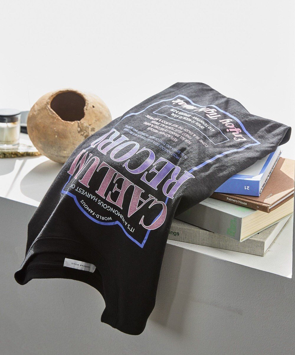 【アメリカンホリック/AMERICAN HOLIC】のレコードグラフィックTシャツ インテリア・キッズ・メンズ・レディースファッション・服の通販 founy(ファニー) 　ファッション　Fashion　レディースファッション　WOMEN　トップス・カットソー　Tops/Tshirt　シャツ/ブラウス　Shirts/Blouses　ロング / Tシャツ　T-Shirts　カットソー　Cut and Sewn　おすすめ　Recommend　カットソー　Cut And Sew　グラフィック　Graphic　タイトスカート　Tight Skirt　プリント　Print　ルーズ　Loose　夏　Summer　春　Spring　S/S・春夏　Ss・Spring/Summer　Black|ID: prp329100004433931 ipo3291000000030972280