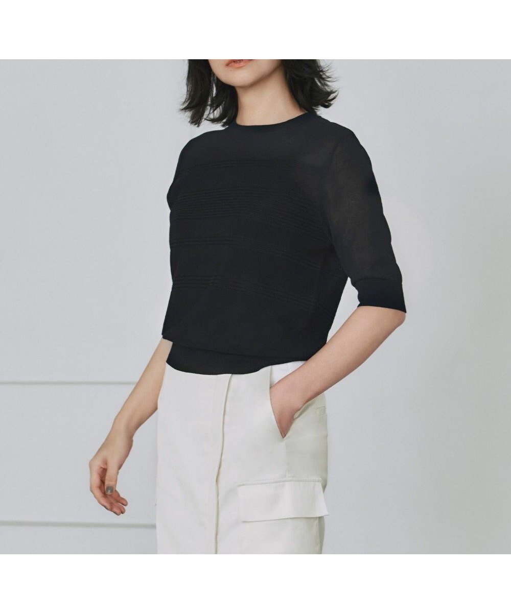 【アイシービー/iCB】の【洗える】 レースパターン ニット インテリア・キッズ・メンズ・レディースファッション・服の通販 founy(ファニー) 　ファッション　Fashion　レディースファッション　Ladies' Fashion Online　トップス・カットソー　Tops/Tshirt　ニット　Knit Tops　インナー　Inner　春　Spring　洗える　Washable　サマー　Summer　シアー　Sheer　シルク　Silk　ジャケット　Jacket　セーター　Sweater　パターン　Pattern　ランダム　Random　レース　Race　S/S・春夏　Ss・Spring/Summer　夏　Summer　エレガント 上品　Elegant　2025年　2025　2025春夏・S/S　Ss,Spring/Summer,2025　ブラック系|ID: prp329100004433942 ipo3291000000032663545