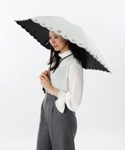【アウロラ/AURORA】のNINA RICCI(ニナリッチ)花柄刺繍晴雨兼用パラソル(折りたたみ傘) オフホワイト|ID: prp329100004433980 ipo3291000000031926527