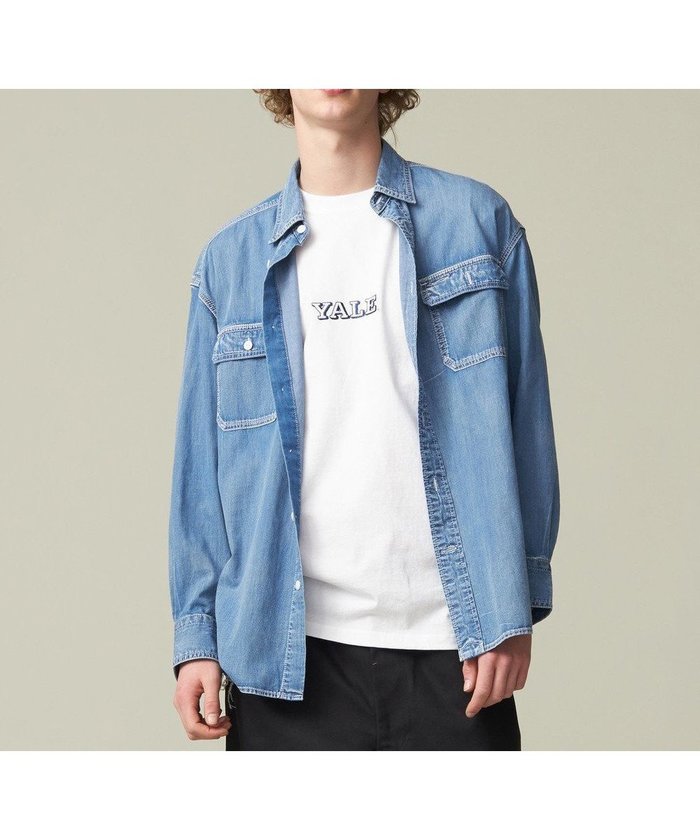 【ジェイプレスヨークストリート/J.PRESS YORK STREET】の【UNISEX】デニムワークシャツ インテリア・キッズ・メンズ・レディースファッション・服の通販 founy(ファニー) https://founy.com/ ファッション Fashion レディースファッション WOMEN トップス・カットソー Tops/Tshirt シャツ/ブラウス Shirts/Blouses ユニセックス Unisex おすすめ Recommend デニム Denim ポケット Pocket ワイド Wide ワーク Work 夏 Summer S/S・春夏 Ss・Spring/Summer A/W・秋冬 Aw・Autumn/Winter・Fw・Fall-Winter 軽量 Lightweight |ID: prp329100004434830 ipo3291000000031942024