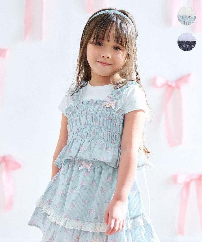 【エニィ/ANY / KIDS】のフラワー×リボン ビスチェ付きTシャツ インテリア・キッズ・メンズ・レディースファッション・服の通販 founy(ファニー) https://founy.com/ ファッション Fashion キッズファッション Fashion for Kids トップス・カットソー Cut & Sew Tops カットソー Cut and Sewn Top チャーム Charm, Pendant トレンド Trend, Trending Now ビスチェ Bustier, Corset Top フラワー Flower, Floral プリント Print, Printed Pattern ポケット Pocket, Pocket Detail リボン Ribbon, Bow ワンポイント One Point, Statement Accent 夏 Summer 春 Spring S/S・春夏 SS, Spring/Summer, Warm Season |ID: prp329100004434838 ipo3291000000034495514