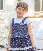【エニィ/ANY / KIDS】のフラワー×リボン ビスチェ付きTシャツ ネイビー|ID: prp329100004434838 ipo3291000000034495516
