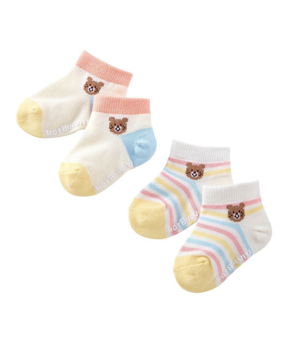 【ミキハウスホットビスケッツ/MIKI HOUSE HOT BISCUITS / KIDS】の【9-19cm / 靴下2足セット】ローカット ソックスパック2足セット インテリア・キッズ・メンズ・レディースファッション・服の通販 founy(ファニー) 　ファッション　Fashion　キッズファッション　Fashion for Kids　ソックス　Socks, Hosiery　ベビー　Baby, Babywear　A/W・秋冬　Autumn/Winter　S/S・春夏　SS, Spring/Summer, Warm Season　おすすめ　Recommended / Our Picks　夏　Summer　ギフト プレゼント　Gift / Present　アイボリー|ID: prp329100004434911 ipo3291000000032465268